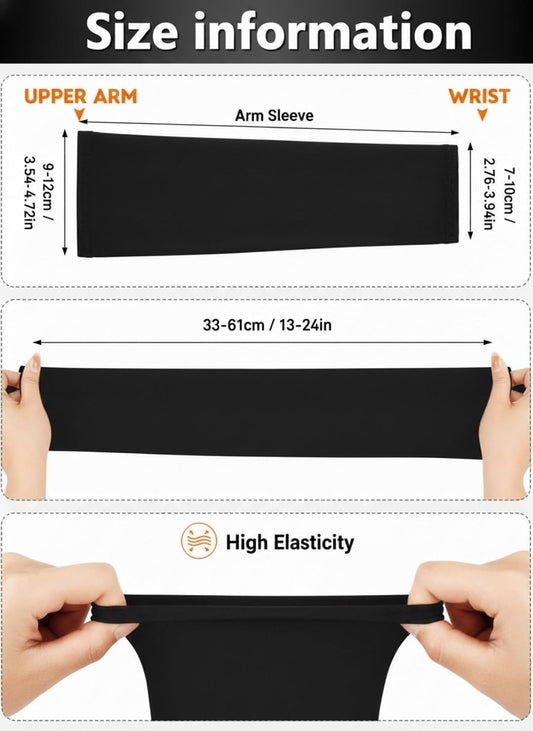 16 Pairs UV Sun Protection Arm Sleeves | for Men Women Cooling Arm Sleeves for Outdoor Sports Workouts Tattoo Covers