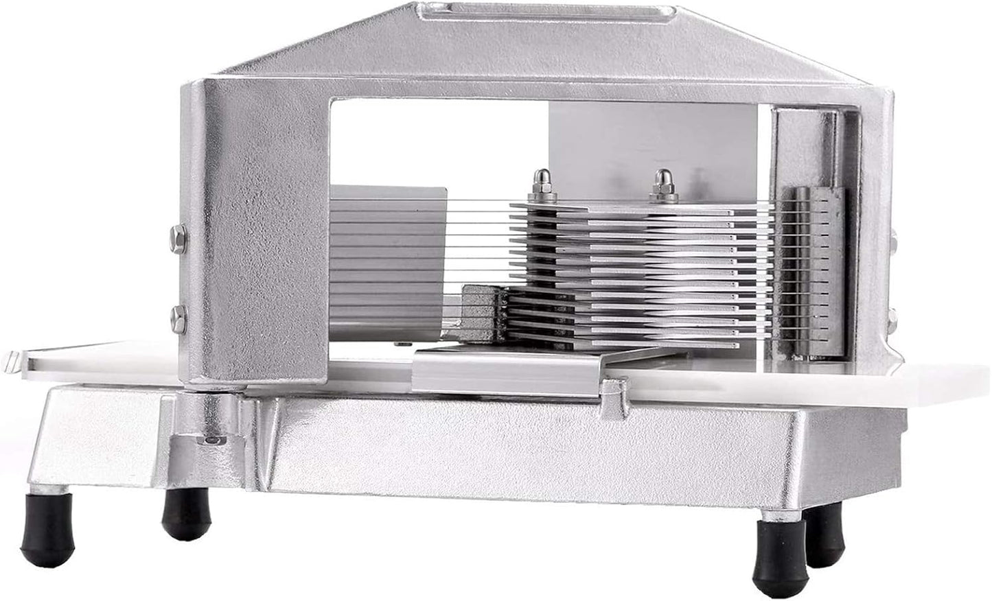 Commercial Tomato Slicer, 1/4"+3/8"+3/16" Tomato Cutter Slicer, Stainless Steel Heavy Duty Tomato Slicer Machine, Manual Tomatoes Slicer with Non-slip Feet, Cutting Tomatoes, Cucumbers, Bananas