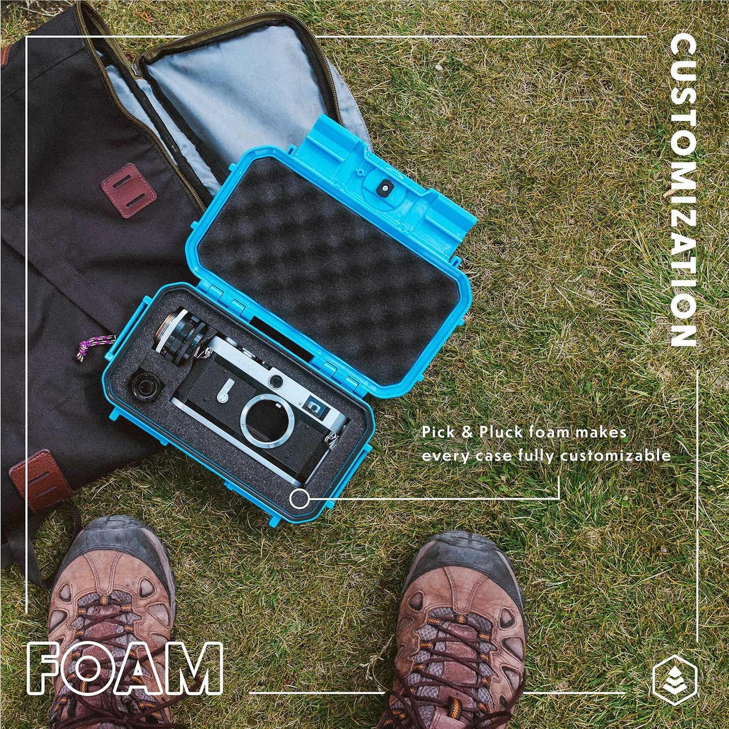 Evergreen 56 Waterproof Dry Box Protective Case with Pick & Pluck Foam - Travel Safe/Mil Spec/USA Made - for Cameras, Phones, Camping, Fishing, Hiking, Water Sports, Knives, Survival (Green)