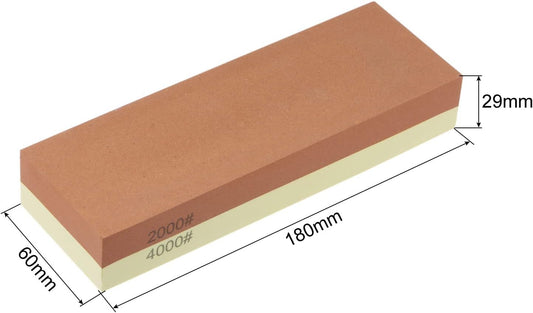 Sharpening Stones 2000/4000 Grit 2 Side Combination Whetstone Knife Sharpener Stone 180x60x29mm