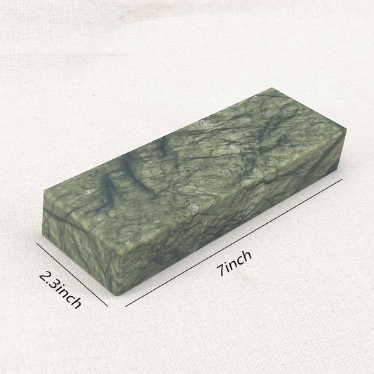 Large Size Polishing Sharpening Stone,Grit 10000# Knife Sharpener Whetstone Final Fine Polishing Natural Green Honing Oilstone for Knives Tools,Cutting Tools 180 * 60 * 30mm with Bamboo Base