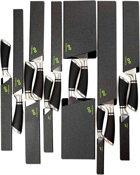 12-Piece Knife Guard Set, Universal Blade Cover Knife Sheaths for Chef and Kitchen Knives Durable Knife Edge Guards Include Multiple Sizes to Protect Your Full Set of Knives