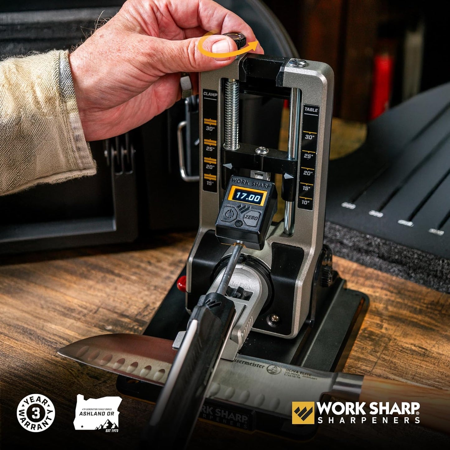 Professional Precision Adjust Knife Sharpener Kit - Complete Sharpening System for Kitchen, Pocket & Hunting Knives - Premium Angle-Guided Sharpening