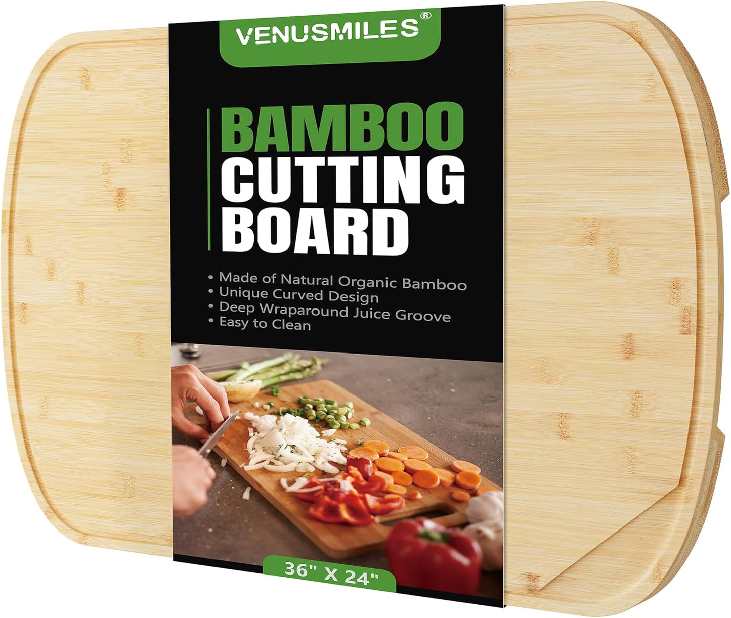 Walnut Wood Cutting Board for Kitchen with Deep Juice Groove & Side Handles, 17”L x 11”W x 0.8”H, Handcrafted North American Black Walnut Wood Grain, Medium Chopping Board, Reversible Butcher Block