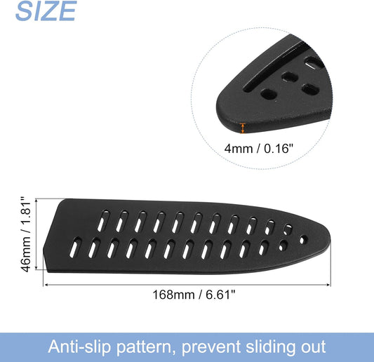 5Pcs Knife Cover Sleeves Blade Edge Guards for 6" Chef Knife Blade Edge Protector Cover Universal Knife Sheath for Kitchen, Black