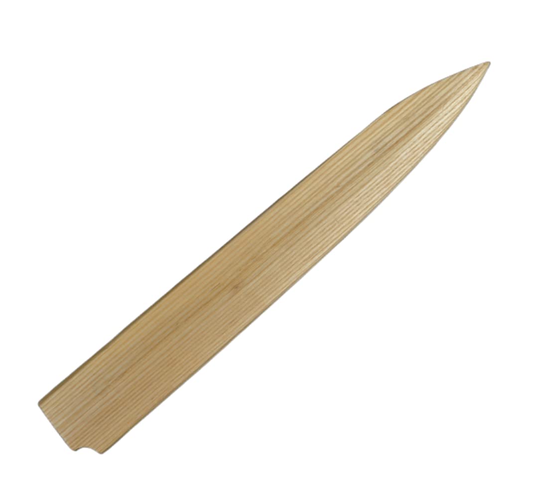 Handmade Natural Beech Wood Japanese Chef Knives Magnetic Sheath Sakimaru Yanagiba Santoku Sakimaru Kiritsuke Deba Eel Knife Sheath Case Holder Wooden Cover (Sakimaru,300MM)