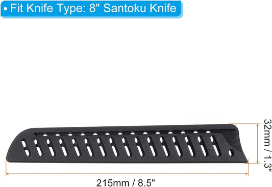 PP Safety Knife Cover Sleeves for 8" Bread Knife, 2 Pack Knives Edge Guard Blade Protector Universal Knife Sheath Portable for Kitchen, Black