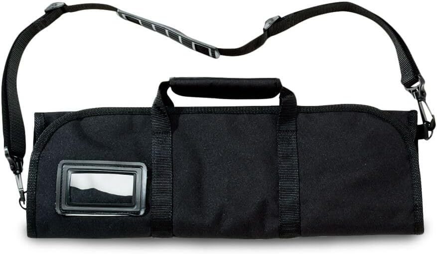 Fibrox Pro Ultimate BBQ Set 8-Pieces including Knife Roll, Black | Professional high-carbon stainless steel blades, non-slip ergonomic handles, includes 12 in slicer and sharpening steel.