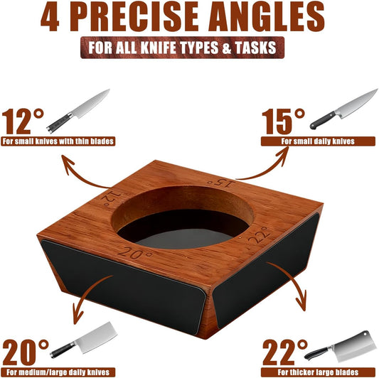 Knife Sharpener Tool, Rolling Knife Sharpener Kit, Knife Sharpening with Diamonds and Ceramic for Steel of Any Hardness, Kitchen knife Sharpener with Degree Magnetic Angle (knife sharpener)