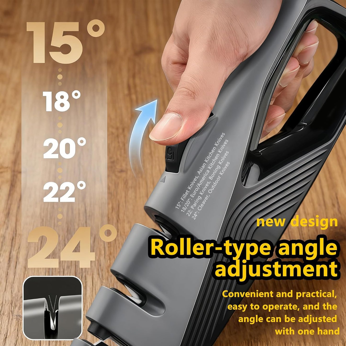 Knife Sharpeners, 4 in 1 Professional Chef's Kitchen Knife Accessories, Kitchen Blade & Scissors Sharpening Tool, Versatile Manual Knife Sharpener, Easy to Use, for Kitchen Knife