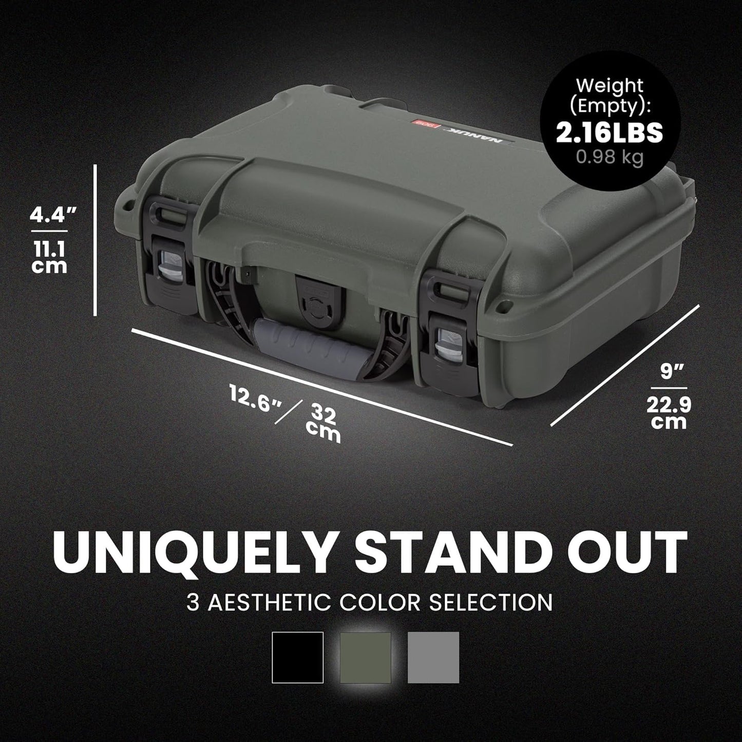 909 Travel Knife Case – Waterproof Pocket Knife Storage with 8 Slots, 12.6” x 9” x 4.4” - Lightweight, Lockable, Dustproof, Impact-Resistant & Durable - Black
