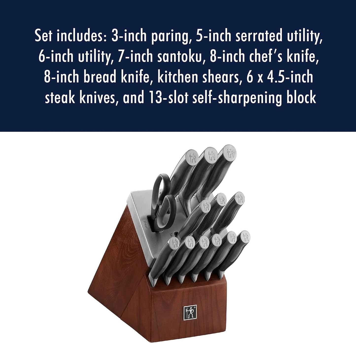 J.A International Graphite 20-pc Self-Sharpening Block Set, Brown, Silver