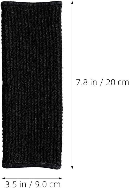 Cut Resistant Arm Sleeves 20cm Forearm Guards 2 Pairs Grey and Black Protective Sleeve for Gardening Welding Kitchen Bruising and Thorn Resistant
