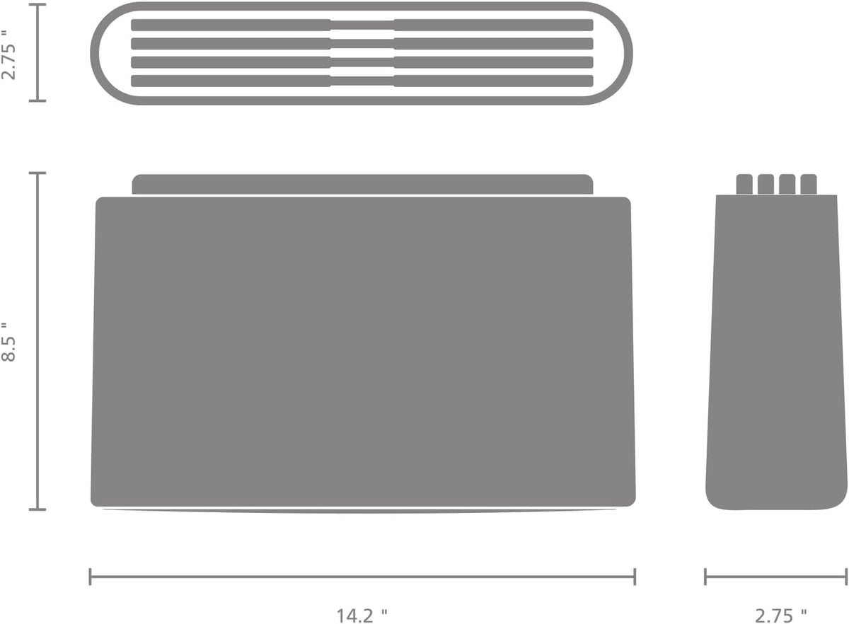 Brabantia Tasty+ Chopping Board Set with Integrated Phone & Tablet Holder Stand| 4 Piece Kitchen Cutting Boards with Organizer Case | Double-Sided | Non-Slip Wooden Look | Dark Gray