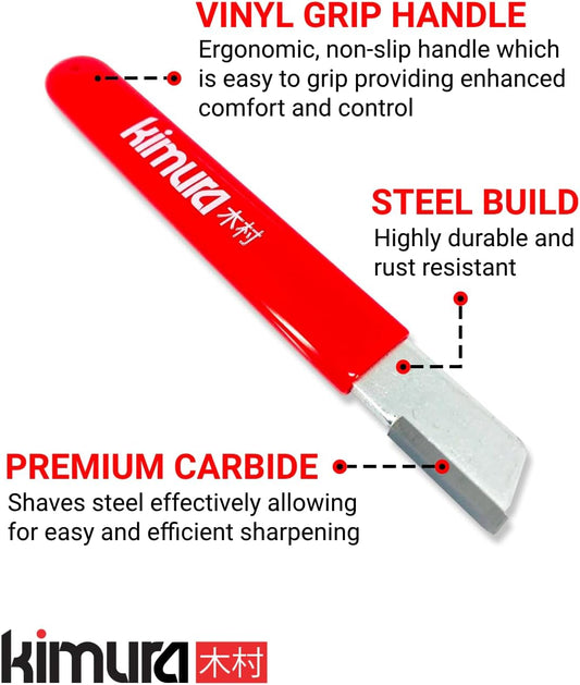 ® 5” Pro Garden Tool Blade Sharpener - Premium Carbide Sharpener, Multipurpose Usage, Ideal for Pruners, Loppers, Garden Shears, Knives, Scissors & Hatchets, Ergonomic Non-Slip Vinyl Grip