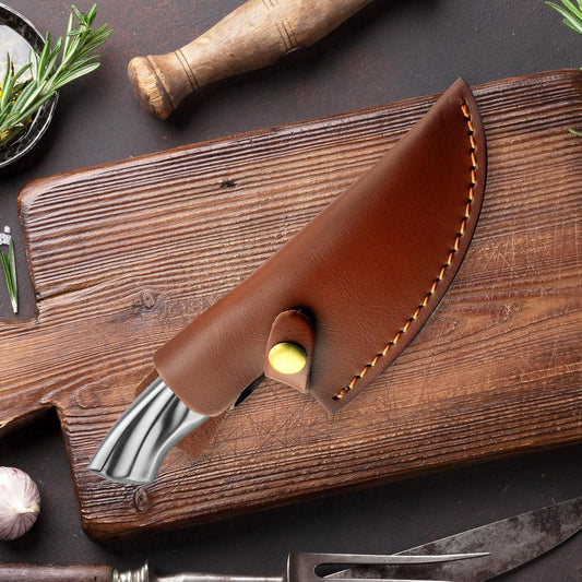 6 Inch PU Leather Knife Sheath for Matsato Knives, Universal PU Leather Sheath with Belt Loop for Kitchen Chef and Boning Knives, Suitable for Knives with Blade Lengths of 6in/15.24cm or Less (6in Brown 1pc)