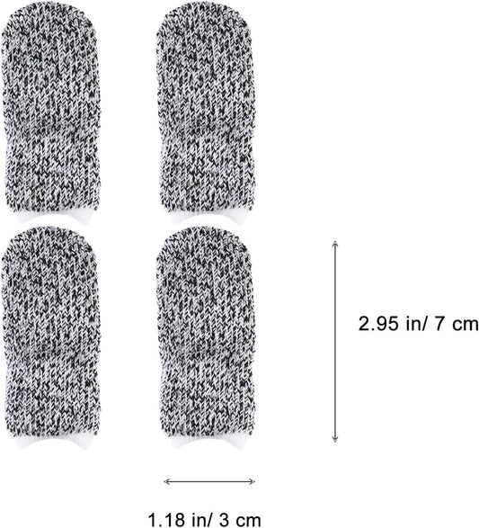 40pcs Cut Resistant Finger Cots Thumb Guards Gray Reusable Finger Sleeve Protectors for Kitchen Work Industrial Safety Hand Protection