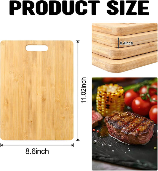 12-Pack Plastic Cutting Boards Reusable Kitchen Chopping Board | 11"x8.6" Food Prep Slicing Mats, Reversible Dishwasher Safe Dinner Tool, Non Porous Charcoal Meat Vegetable Platters