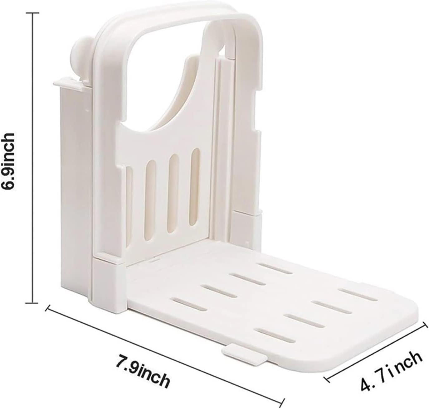 Bread Slicer Toast Cutting Adjustable Roast Loaf Slicer Cutter Foldable Compact Toast Slicing Machine Plastic Bread Slicer for Homemade Bread Foldable Kitchen Baking Tools, Upgrated