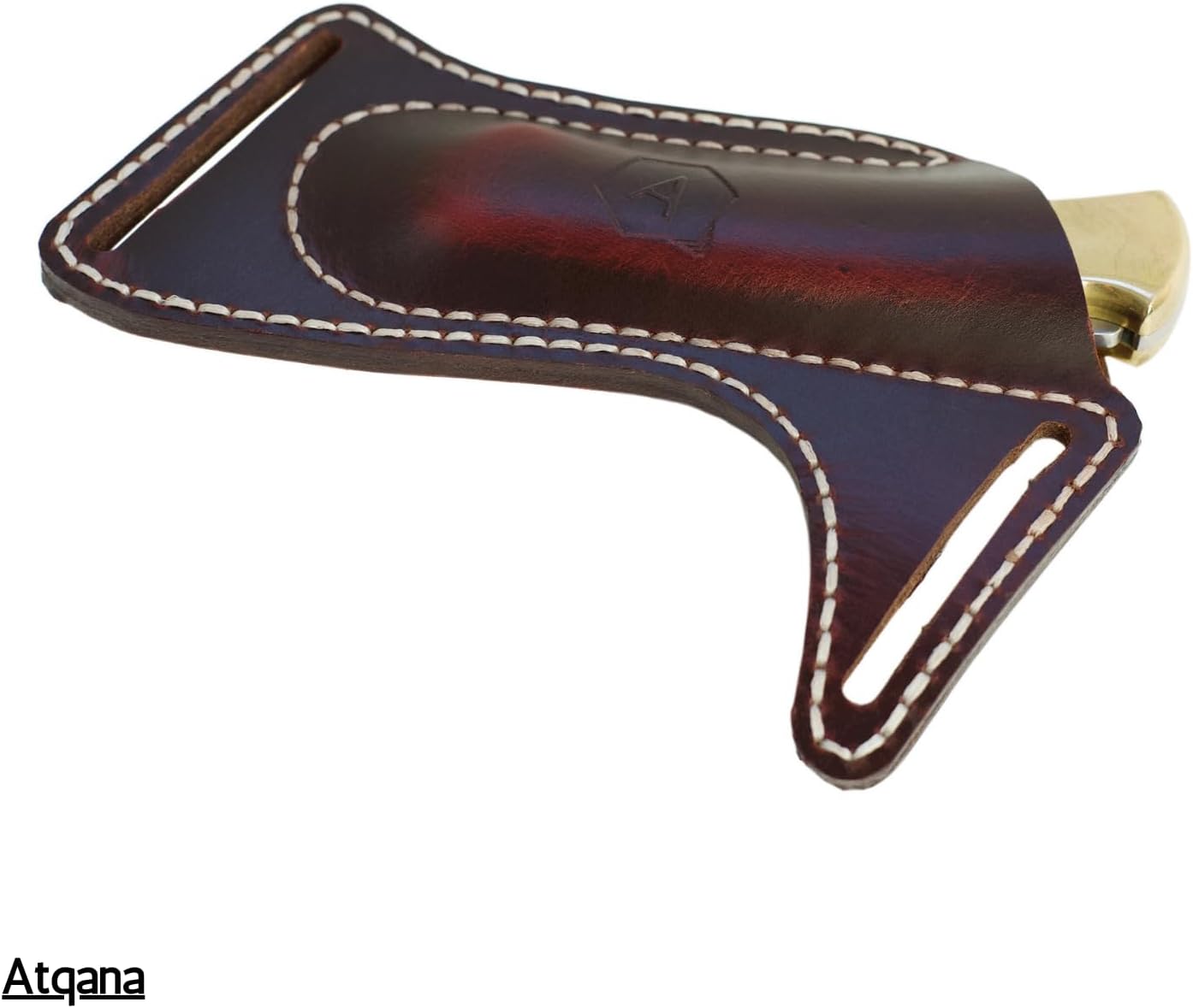 Leather Knife Sheath for Belt (Premium Leather) - Knife Holder for Belt with Side Draw Pocket for Folding Knife and EDC Gear (Extra Dark Brown) ®