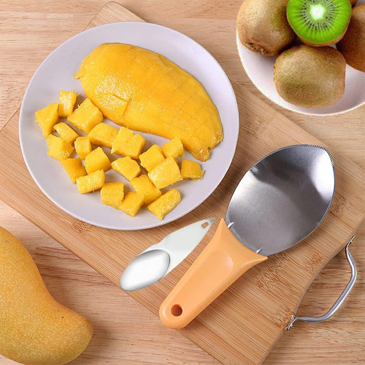 Mango Kiwi Slicer Cutter Peeler Corer Tool | Slicer,Mango and Kiwi Splitter Divider Cuber Corer Remover,Watermelon Cutter Tool,Kitchen Tools for Making Fruit Salad