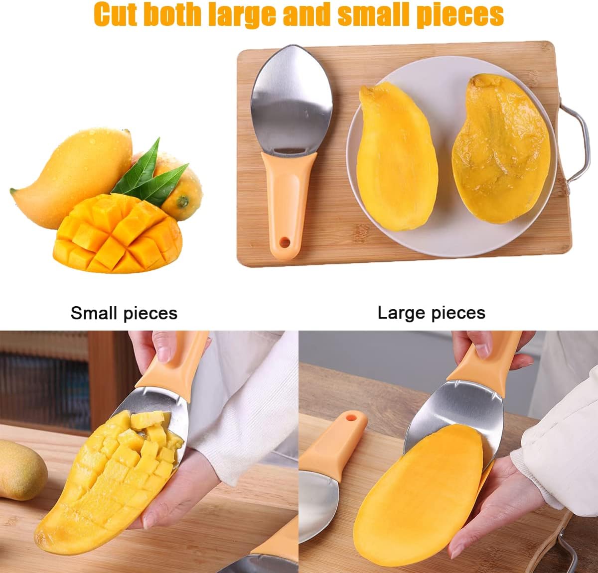 Mango Kiwi Slicer Cutter Peeler Corer Tool | Slicer,Mango and Kiwi Splitter Divider Cuber Corer Remover,Watermelon Cutter Tool,Kitchen Tools for Making Fruit Salad