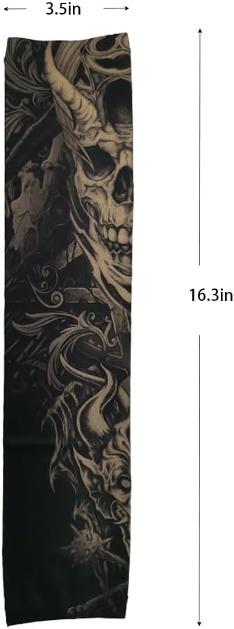 UV Protection Arm Sleeves, UPF 50+, Sports Compression Cooling Sleeves, Tattoo Cover Design