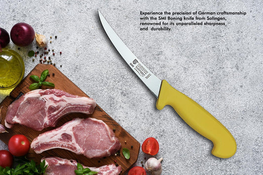 6 inch Solingen Boning Knife - Curved Meat Knife, Professional, Flexible, Sharp - Made in Germany