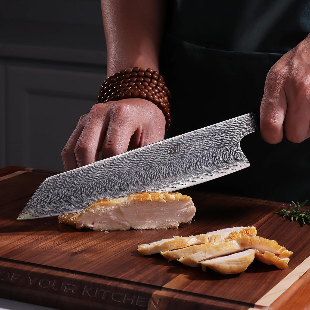 8 Inch Japanese Chef's Knife, Premium Damascus Steel Construction Kitchen Knife, Multifunctional Gyuto Knife, Exceptional Cutting Performance (Samurai Series)