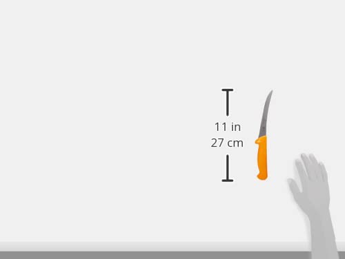 Swibo 6" Boning Knife, Narrow Curved Blade, Orange | Professional butcher tool with ergonomic non-slip handle, dishwasher safe up to 120°C, and high-visibility signal color.