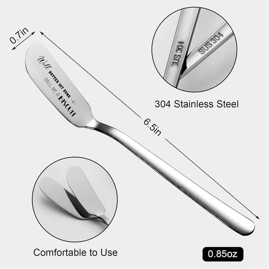 Odoor Funny Butter Knife, Personalized Engraved Peanut Butter Spreader, Novelty Gifts for Sandwich Bread Toast Lover