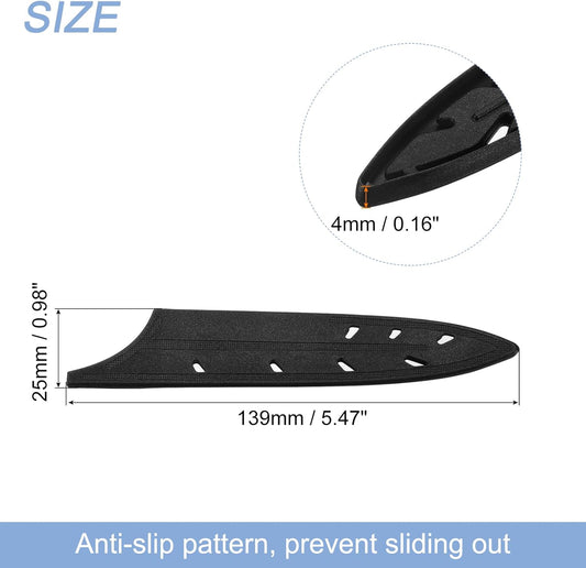 Knife Cover Sleeves Blade Edge Guards for 5" Utility Knife Blade Edge Protector Universal Knife Sheath for Kitchen, Black