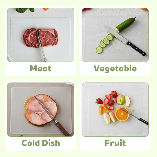 15 Pcs Flexible Plastic Cutting Mats, 17 x 11 Inch Clear Plastic Cutting Board Mats Wipeable Frosted Placemats for Kitchen, Cooking, Table, Writing