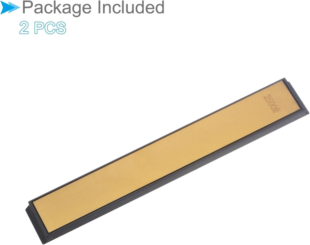 Diamond Sharpening Stone, 80 Grit 6" x 0.8" Total Size, Titanium Coated Whetstone Sharpener Abrasive Tool - (Applications: for Metal Grinding), 2-Pieces