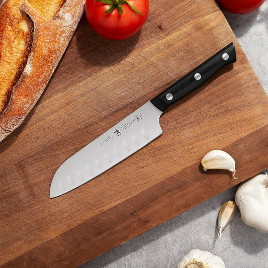Dynamic Razor-Sharp Hollow Edge Santoku Knife 5 inch, German Engineered Informed by 100+ Years of Mastery