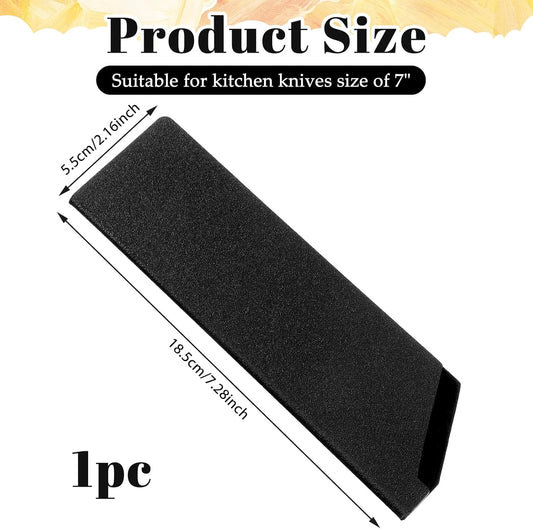 7 Inch Universal Knife Covers or Sleeves, Knife Sheath, Black ABS Knives Blade Guard Cover, Knives Edge Guard for Home Kitchen Travel Protection (7 Inch)