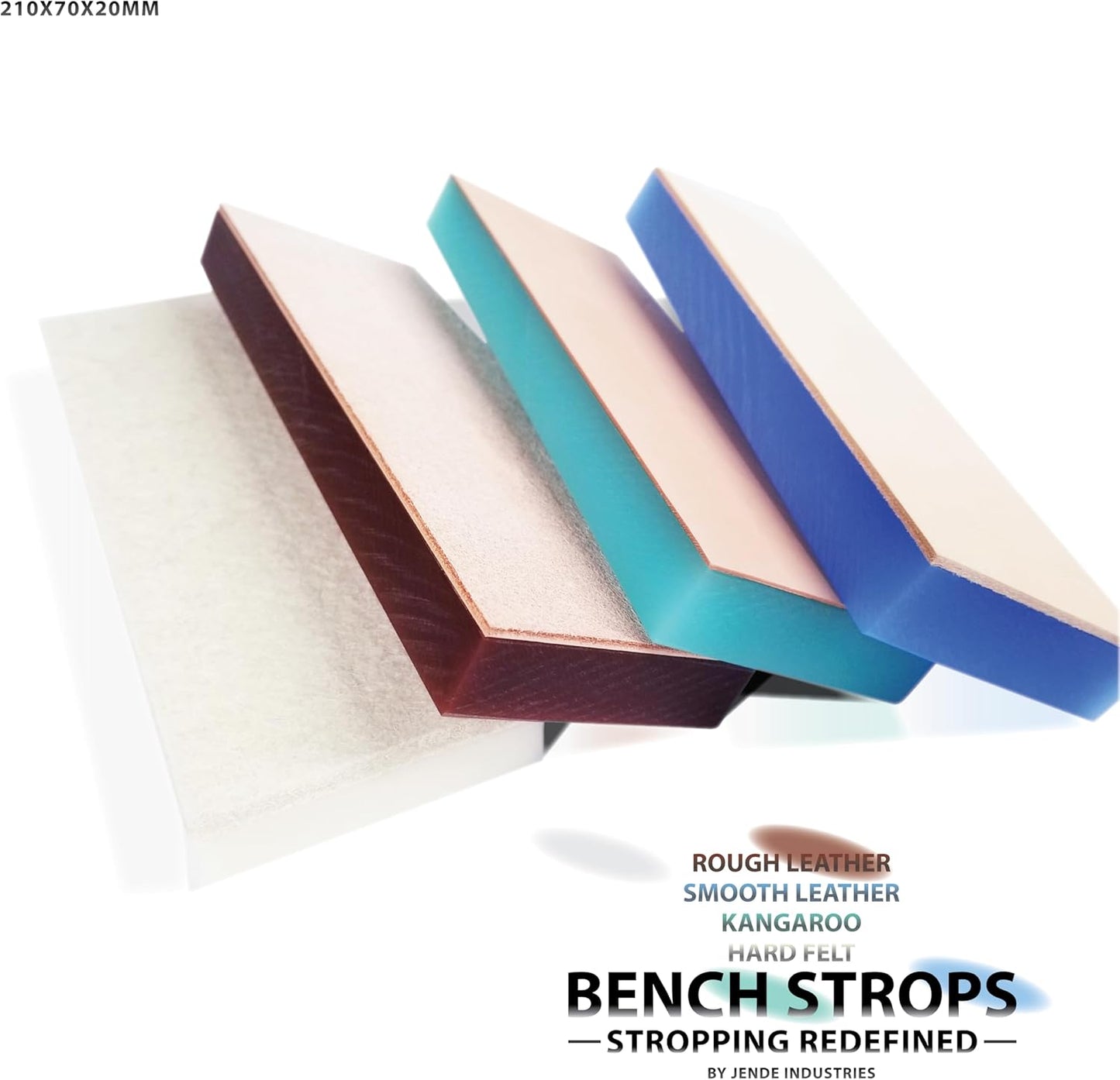 210x70mm Cow Leather Knife Strop on 3/4" thick weatherproof acrylic-Leather Knife Strop