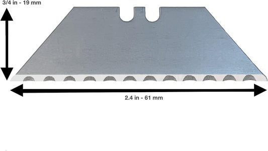 Serrated Blades for Utility Knife – TWO 10 Packs Heavy Duty Saw Razors for Box Cutter in Convenient Storage Box – Serrated Edge Razors 10 Packs, Standard Size - Fits Most Cutters & Knives