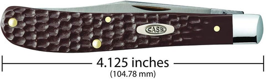 Case WR XX Pocket Knife Brown Synthetic Barehead Slimline Trapper Item #135 - (61048 SS) - Length Closed: 4 1/8 Inches