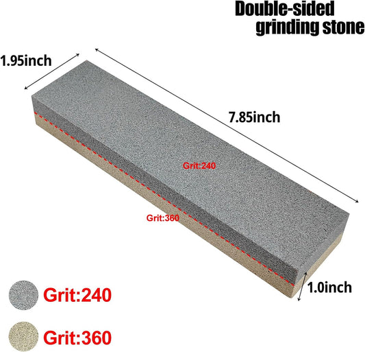 WANGSHIQ Whetstone Knife Sharpening Stone Dual Sided 240/360 Grit Professional Whetstone Sharpening Stone for Kitchen, Hunting,axe and Pocket Knives or Blades