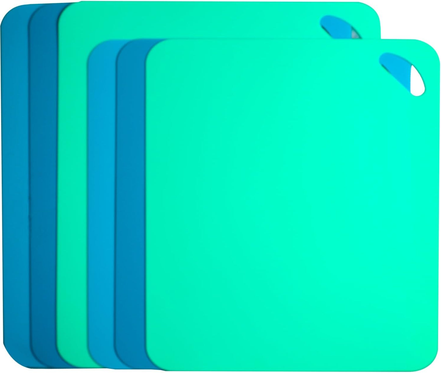 Plastic Flexible Cutting Mats for Kitchen, 3pcs Color Coded Chopping Board Set, Cutting Board Sheet for Kitchen Cooking, Dishwasher Safe (11.5x9")