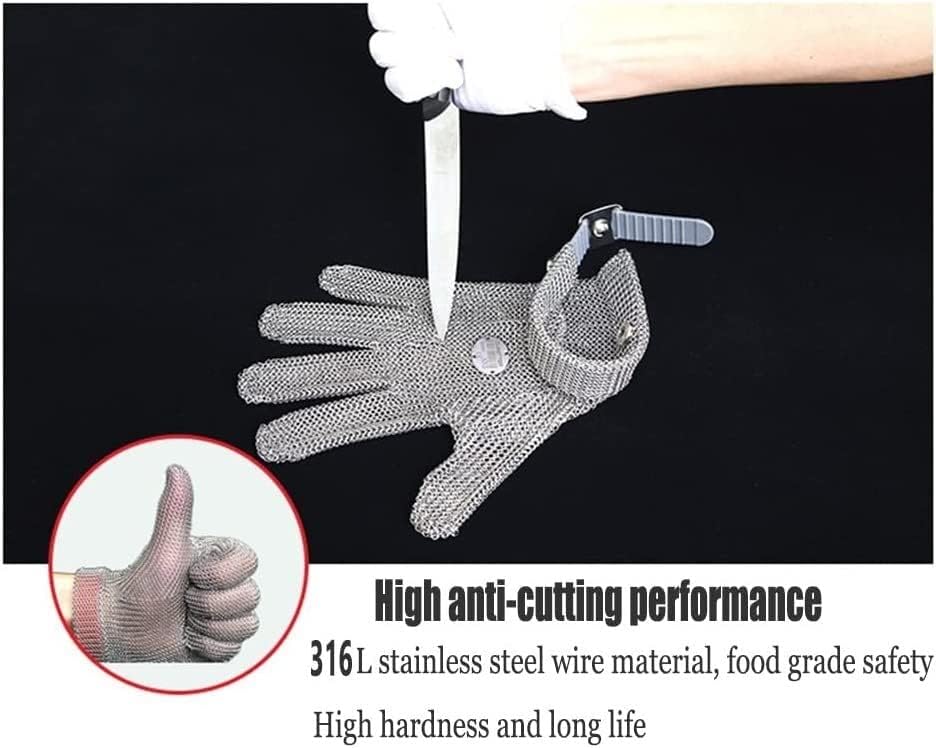 Cut Resistant Glove For Hand Protection Safety Work Chainmail Gloves For Left And Right Hands