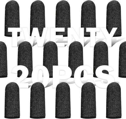 20 PCS Finger Cots Cut Resistant Protector - Finger Covers for Cuts, Gloves Life Extender, Cut Resistant Finger Protectors for Kitchen, Work, Sculpture, Anti-Slip, Reusable