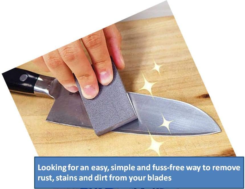 Ultimate Japanese Knife Rust Eraser | Premium Knives Dirt & Stains Remover Kitchen Tool | Made In Japan | Easy To Use & Space-Saving | Remove Rust From Any Metallic Surface | 3-Piece Set