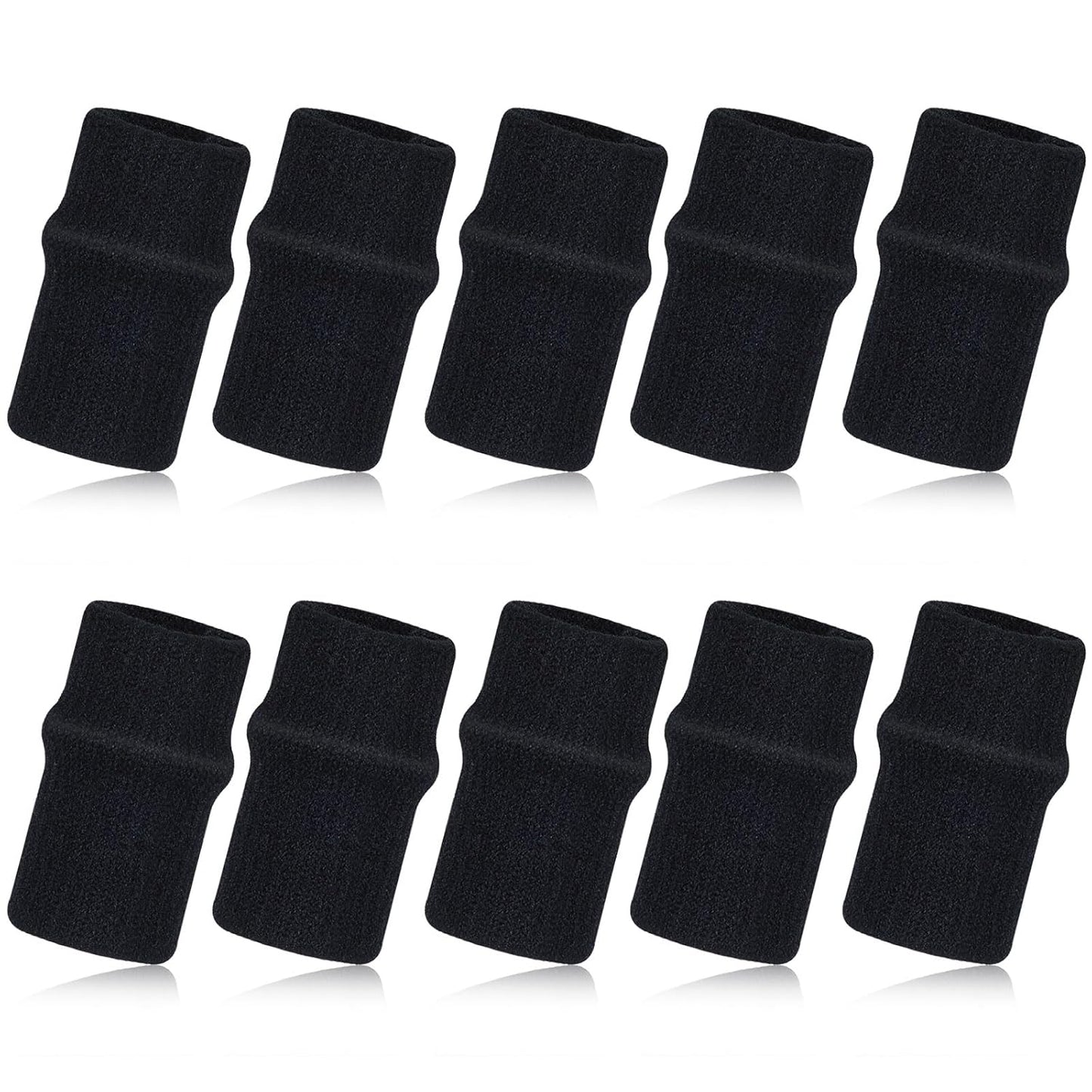 10 Pcs Black Finger Sleeves, Breathable Finger Brace | Compression Support for Arthritis, Thumb Splint for Relief Support Protector and Reliving Pain