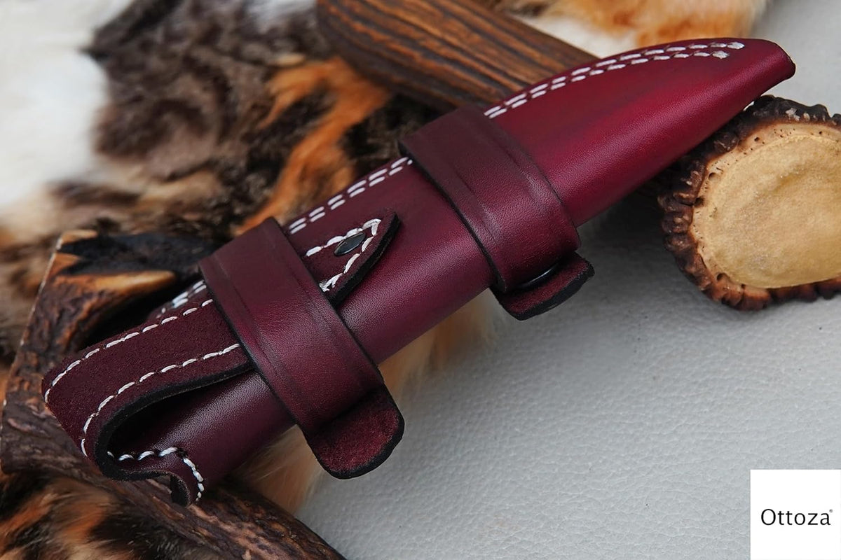 Leather Knife Sheaths for Fixed Blade Knives, Dual Usage Vertical Knife Sheath - Left Hand Horizontal Knife Sheath Leather Knife Sheath for Belt, Leather Knife Holster Belt Knife Holder No:105