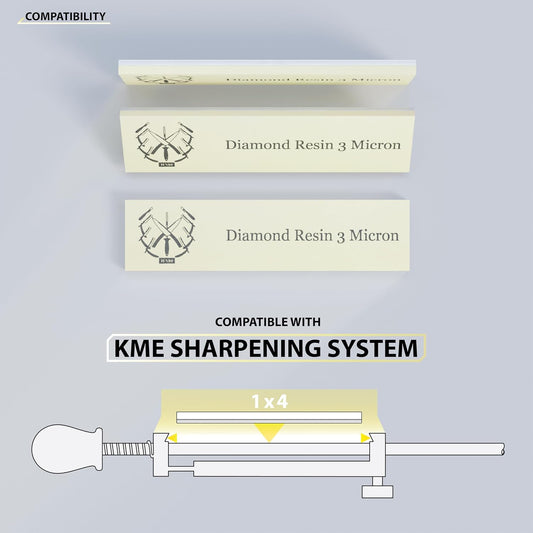 1x4" Resin Diamond Sharpening Stone for KME Sharpener (3 Micron (6,000 Grit))