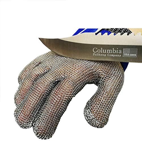 Cut Resistant Stainless Steel Gloves, Grade Level 5 Protection,Comfortable Safety Kitchen Cut Gloves for Multiple Uses (L)