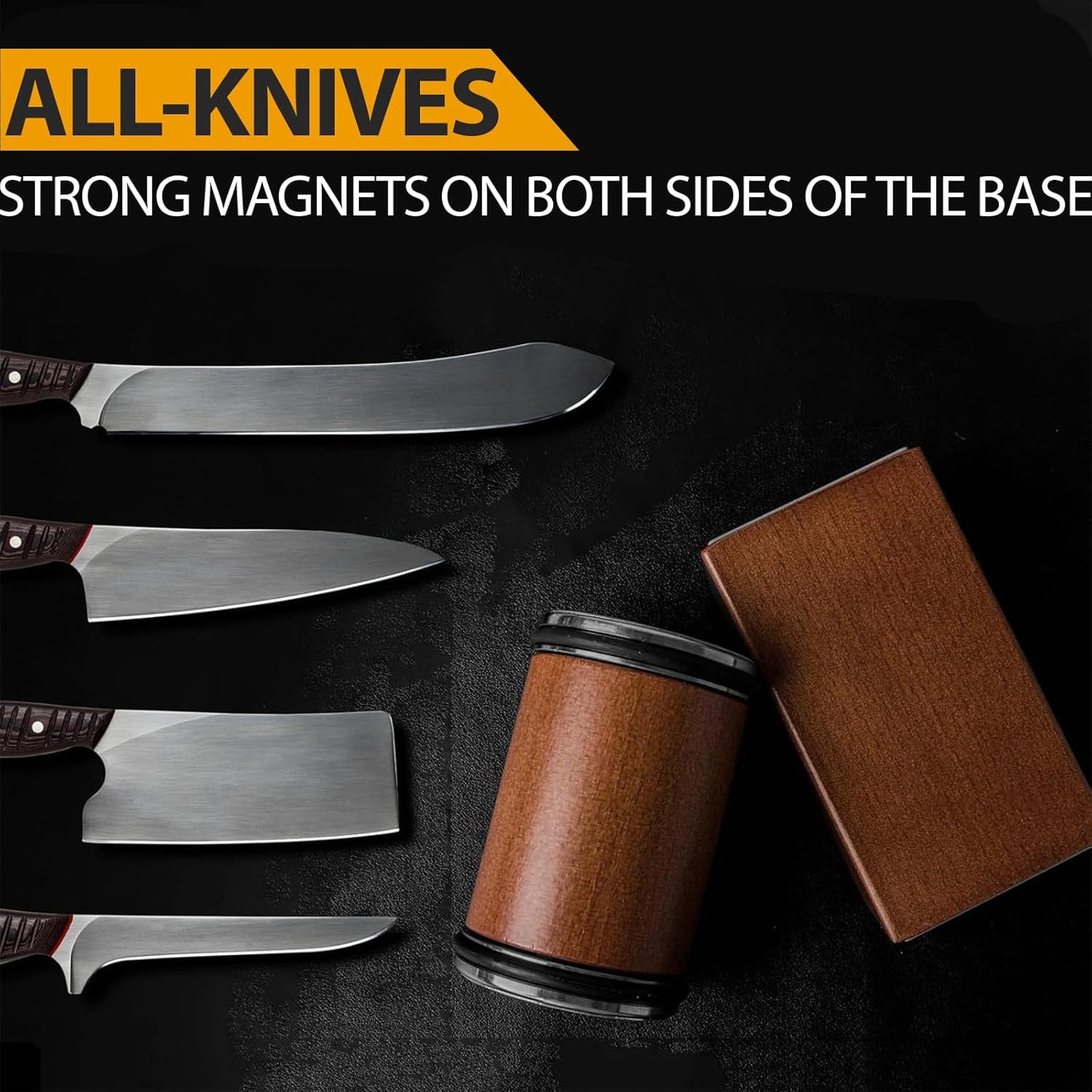 Rolling Knife Sharpener Kit, Magnetic Knife Sharpener Roller, Rolling Sharpener for Knives, Kitchen Sharpening Tool Set with 15 & 20° Multi-Angles for Chef, Scissors, Birthday gift, Christmas Gift