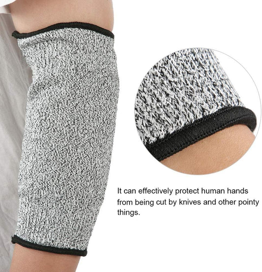 1 Pair Anti Cut Protective Sleeves, Arm Protective Cut proof Anti Abrasion Long Sleeve Work Gloves Safety Gloves Arm Protectors for High Risk Work (L=20cm)